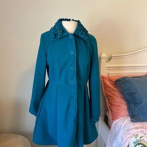 Elegant Teal Women's Coat